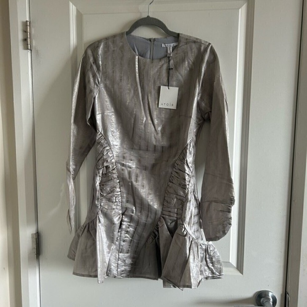 Atoir Walk Me Home Cocktail Mini Dress in Gray Size 4